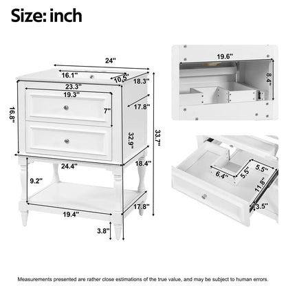 Bathroom Vanity Sink and Two Drawers Storage