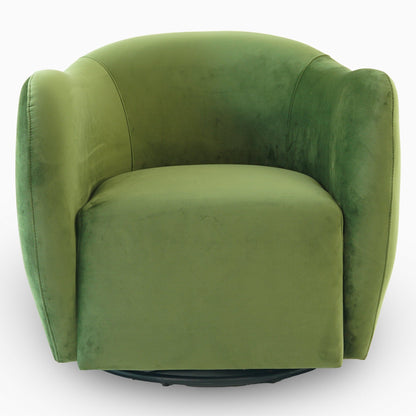 Green velvet swivel chair with rounded arms, 360° rotation HouseOfZazla on Tampa Home & Garden Store
