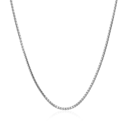 14k white gold ice chain necklace 1.3mm, sleek square-link design by Bids.com on Tampa Home & Garden Store
