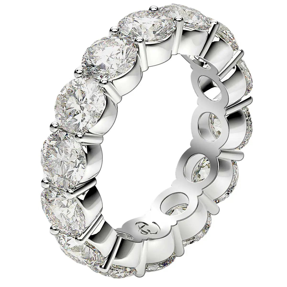 Round Cut Lab Grown Diamond Eternity Ring in 14k White Gold, 6 cttw FG/VS2 by Bids.com on Tampa Home & Garden Store