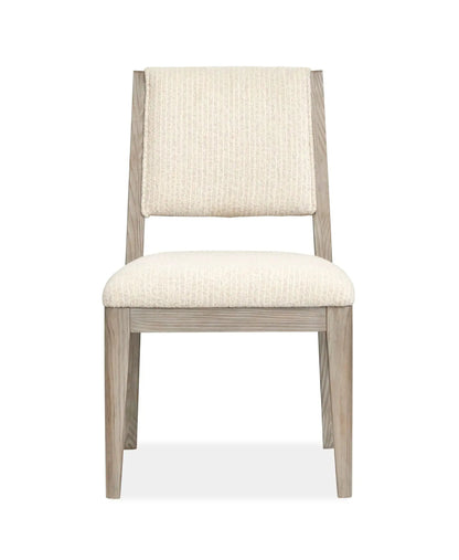 Braelyn upholstered side chair set of 2 beige fabric with wood frame by Unique Piece on Tampa Home & Garden Store
