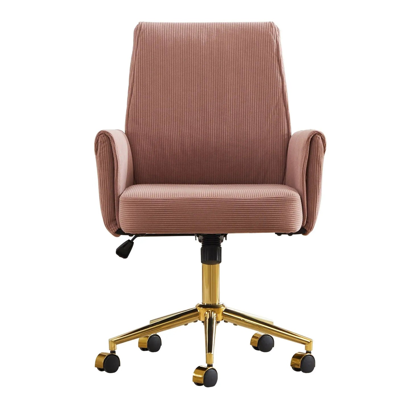 Ergonomic mid back office chair burgundy corduroy with gold base Unique Piece Furniture on Tampa Home & Garden Store