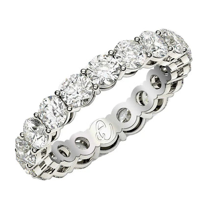 Round-cut lab-grown diamond eternity ring in 14k white gold, 2 cttw FG/VS2 by Bids.com on Tampa Home & Garden Store