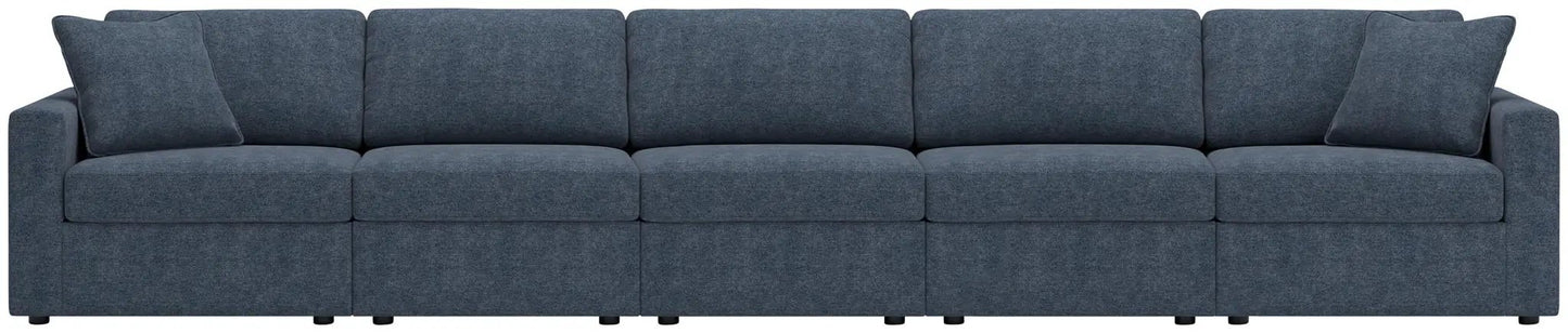 Modmax Ink Sectional five-seat blue fabric sofa by Unique Piece Furniture on Tampa Home & Garden Store