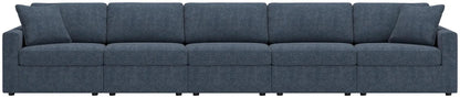 Modmax Ink Sectional five-seat blue fabric sofa by Unique Piece Furniture on Tampa Home & Garden Store