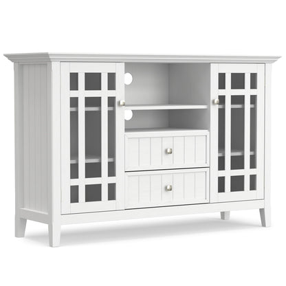 Handcrafted Tall TV Media Stand Solid Wood, white finish by HouseOfZazla on Tampa Home & Garden Store