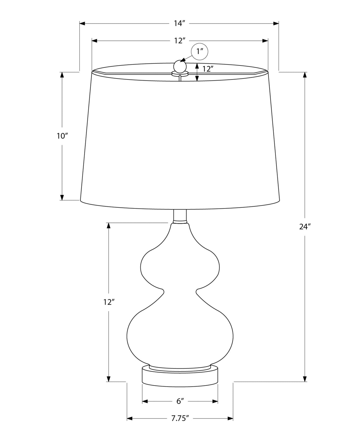 Lighting, Glass, Contemporary Table Lamp with stacked glass base and round shade by HouseOfZazla on Tampa Home & Garden Store