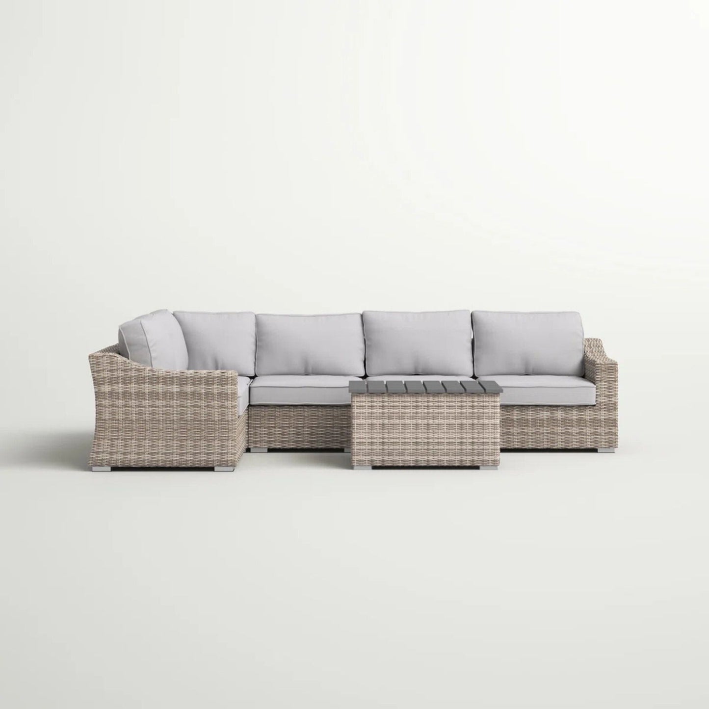 Durable Aluminum Wicker Sofa and Cushions