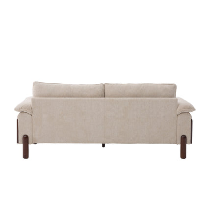 Modern Boucle Three Seater Upholstered Sofa