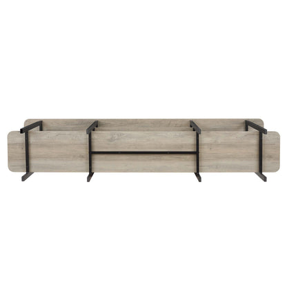 Celine 3 Shelf Console Table with durable wood veneer top and black metal frame on Tampa Home & Garden Store