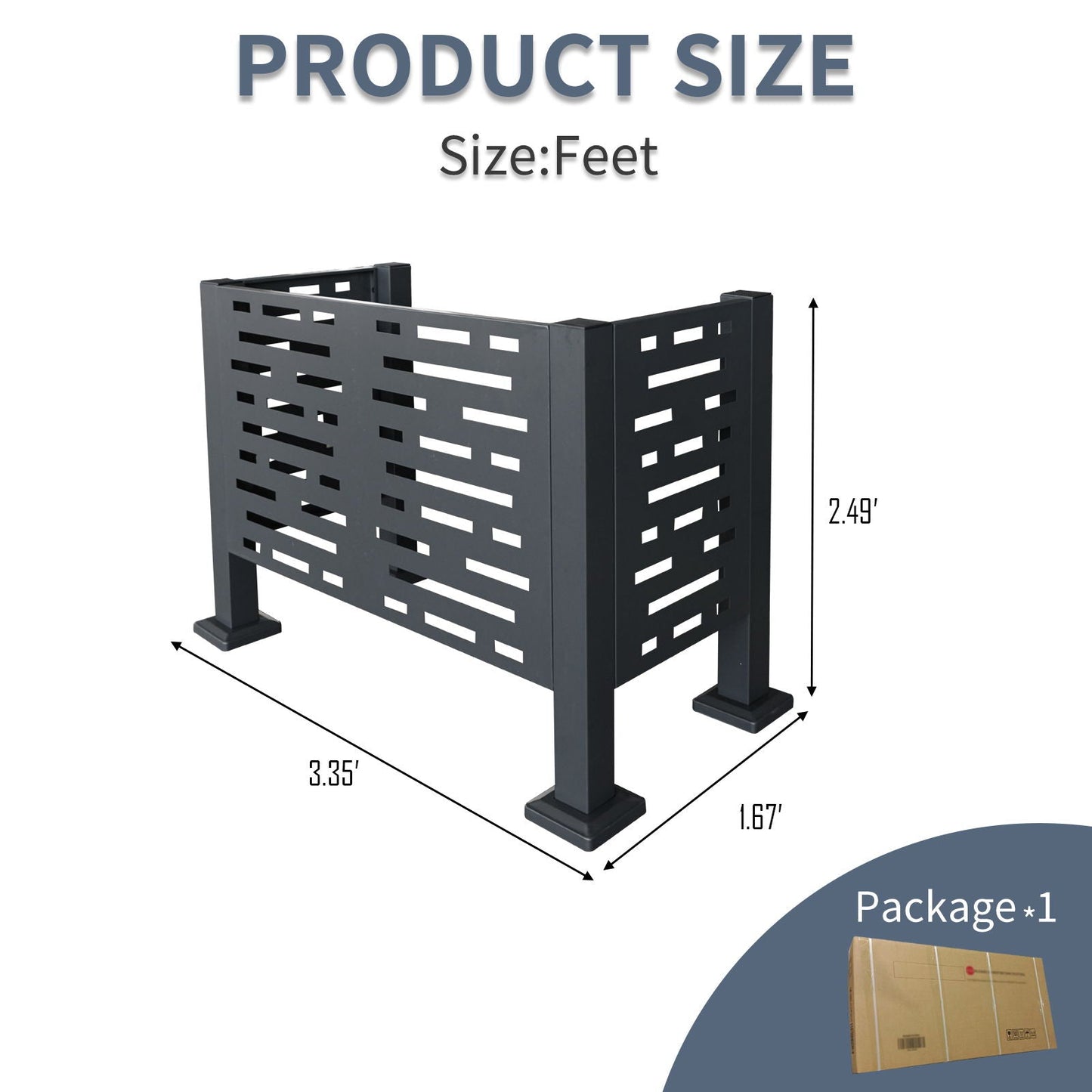 Air Conditioner Privacy Fence Cover and 3 Panels