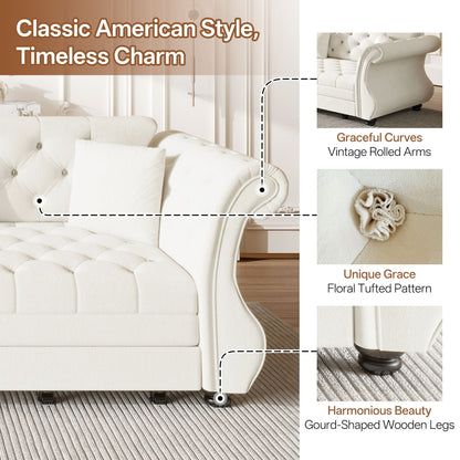 Oversized Chesterfield Sofa and a Pull Out Bed