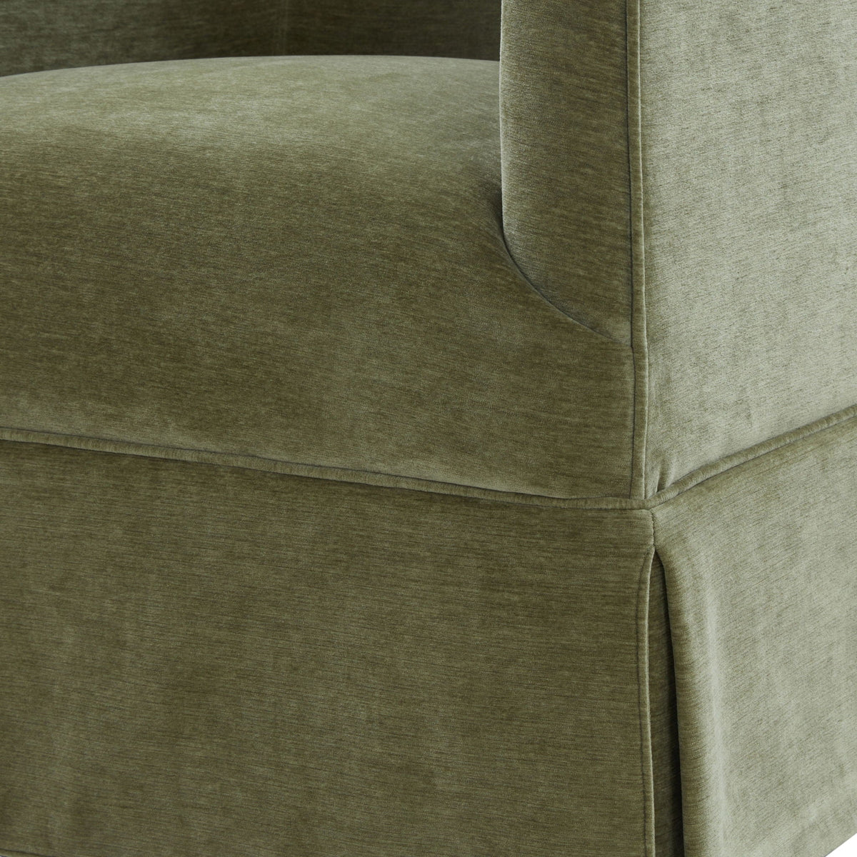 Skirted swivel chair dark green fabric, 360° rotation, HouseOfZazla on Tampa Home & Garden Store