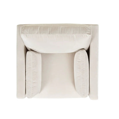 Knox Modern Farmhouse Arm Chair beige upholstery with cushioned arms on Tampa Home & Garden Store