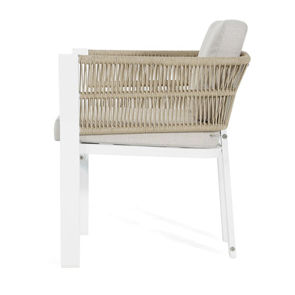 Durable Aluminum Outdoor Dining Chairs Set of Two