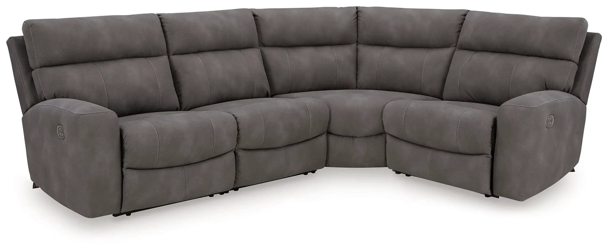 Next-Gen Durapella reclining sectional by Unique Piece Furniture in charcoal gray on Tampa Home & Garden Store