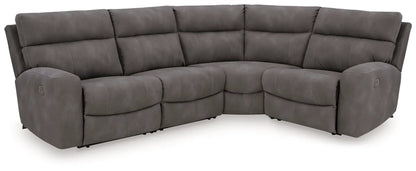 Next-Gen Durapella reclining sectional by Unique Piece Furniture in charcoal gray on Tampa Home & Garden Store