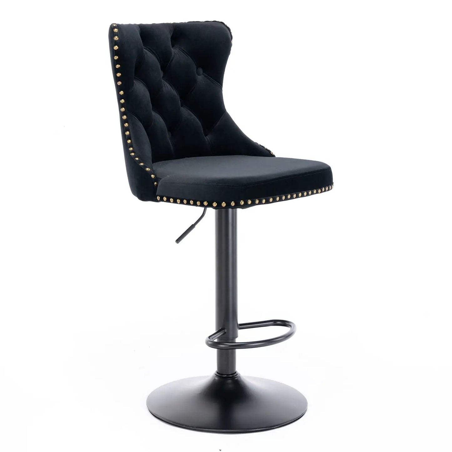 Swivel Bar Stools Adjustable Height Tufted Back