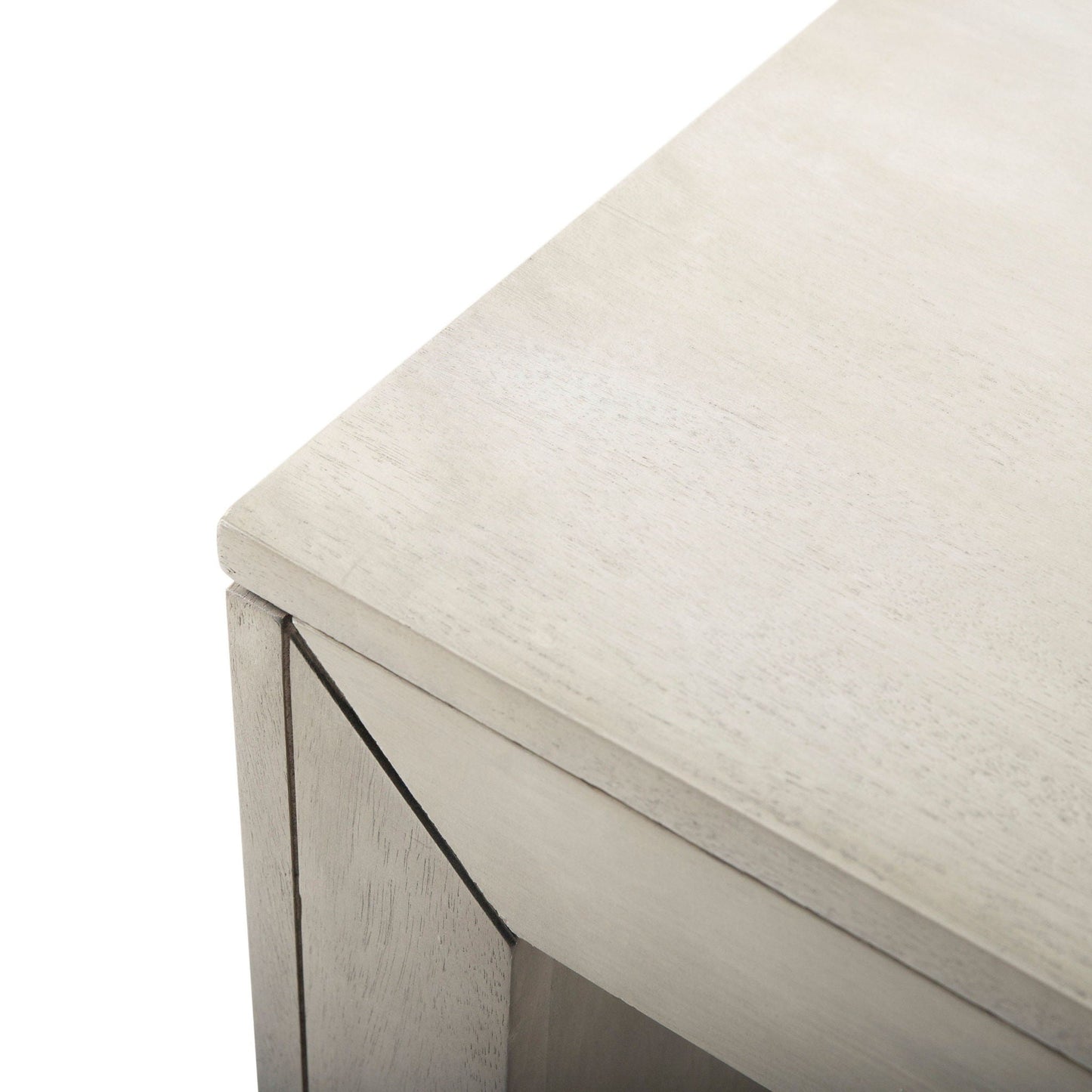 Acacia Wood Outdoor Dining Bench, farmhouse style, pale whitewashed finish on Tampa Home & Garden Store