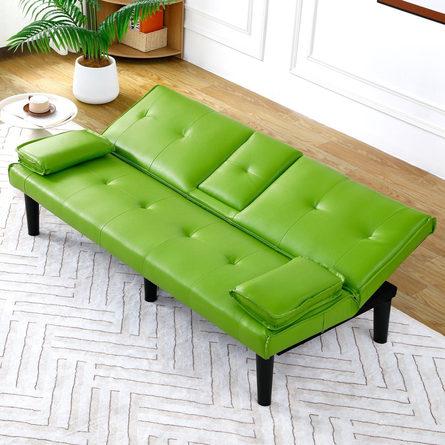 Compact Foldable Sofa Bed and Cup Holder