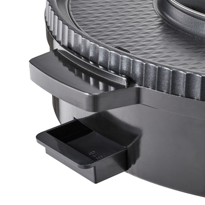 Hot Pot with Grill 1800W 2-in-1 smokeless grill black finish HouseOfZazla on Tampa Home & Garden Store