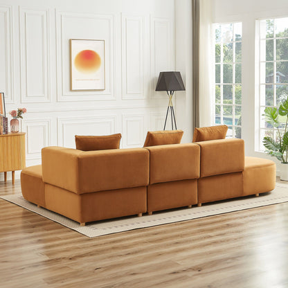 Light brown sectional sofa by HouseOfZazla with left- or right-facing configuration on Tampa Home & Garden Store