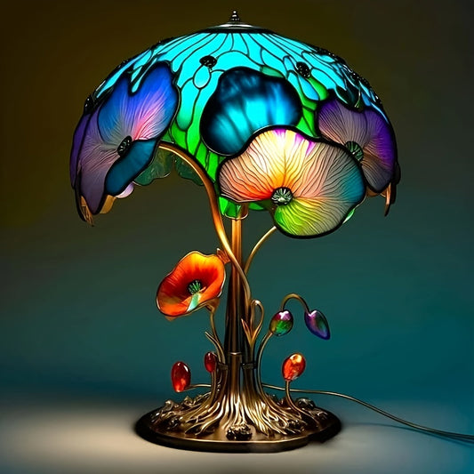 USB Resin Mushroom Lamp – Hand-Painted LED Night Light for Bedroom or Holiday Decor - Tampa Home & Garden Store