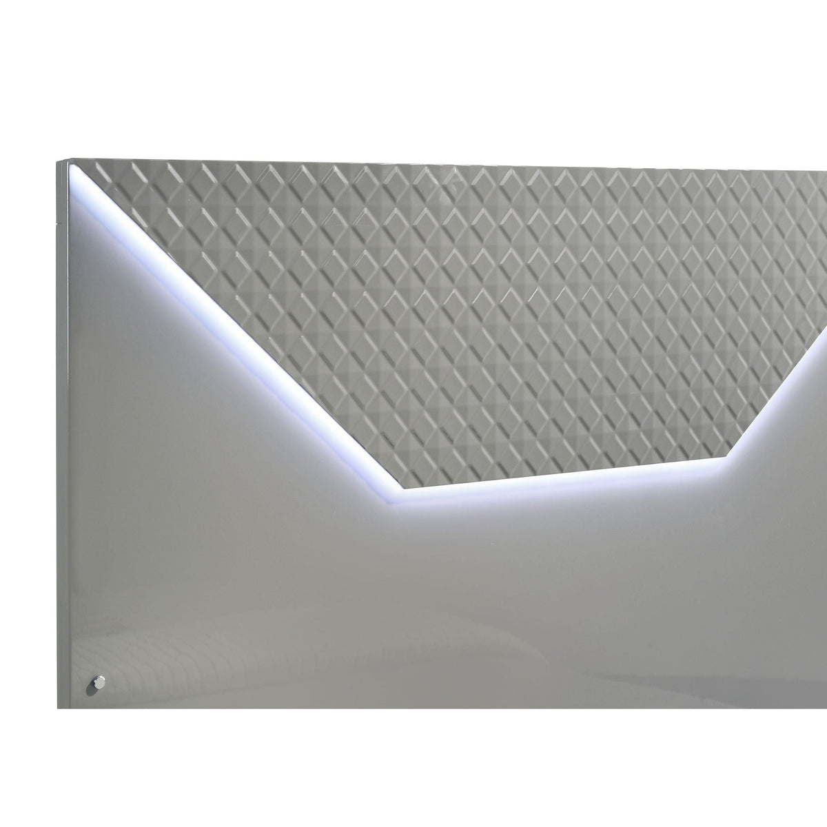 Pierce Panel Bed LED Headboard diamond-plate panel with LED glow by HouseOfZazla on Tampa Home & Garden Store