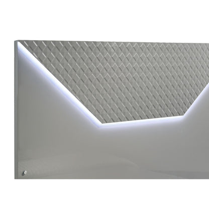 Pierce Panel Bed LED Headboard diamond-plate panel with LED glow by HouseOfZazla on Tampa Home & Garden Store