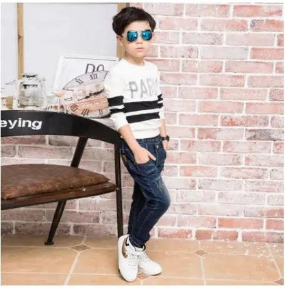 Boys' Jeans Korean Style Loose-fitting Pants by FLIPSTYLEZLLC in dark denim on Tampa Home & Garden Store