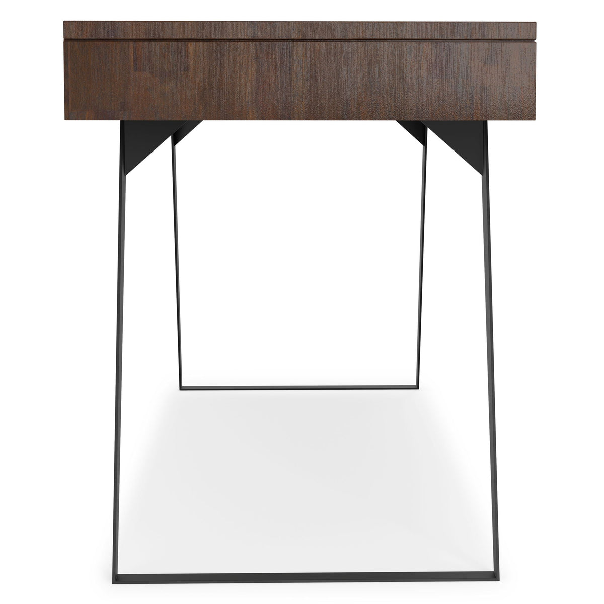 Acacia writing desk with drawer storage, dark finish, black metal legs HouseOfZazla on Tampa Home & Garden Store