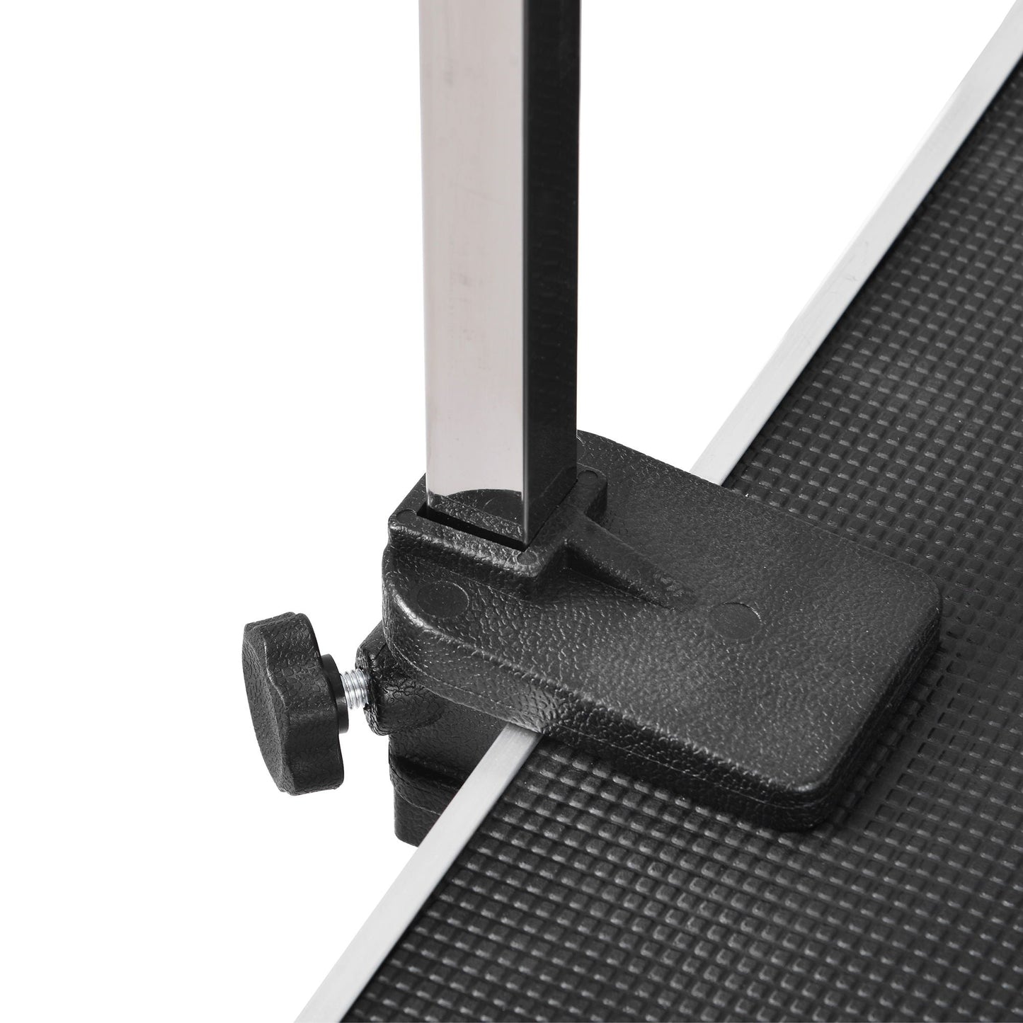 Professional dog grooming table Black textured top with silver frame on Tampa Home & Garden Store