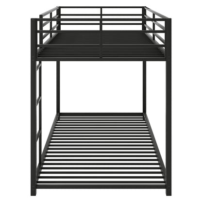Low black metal bunk bed with ladder and slatted bases by Unique Piece Furniture on Tampa Home & Garden Store