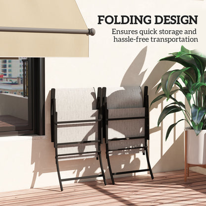 Portable Folding Patio Chairs and Metal Frame