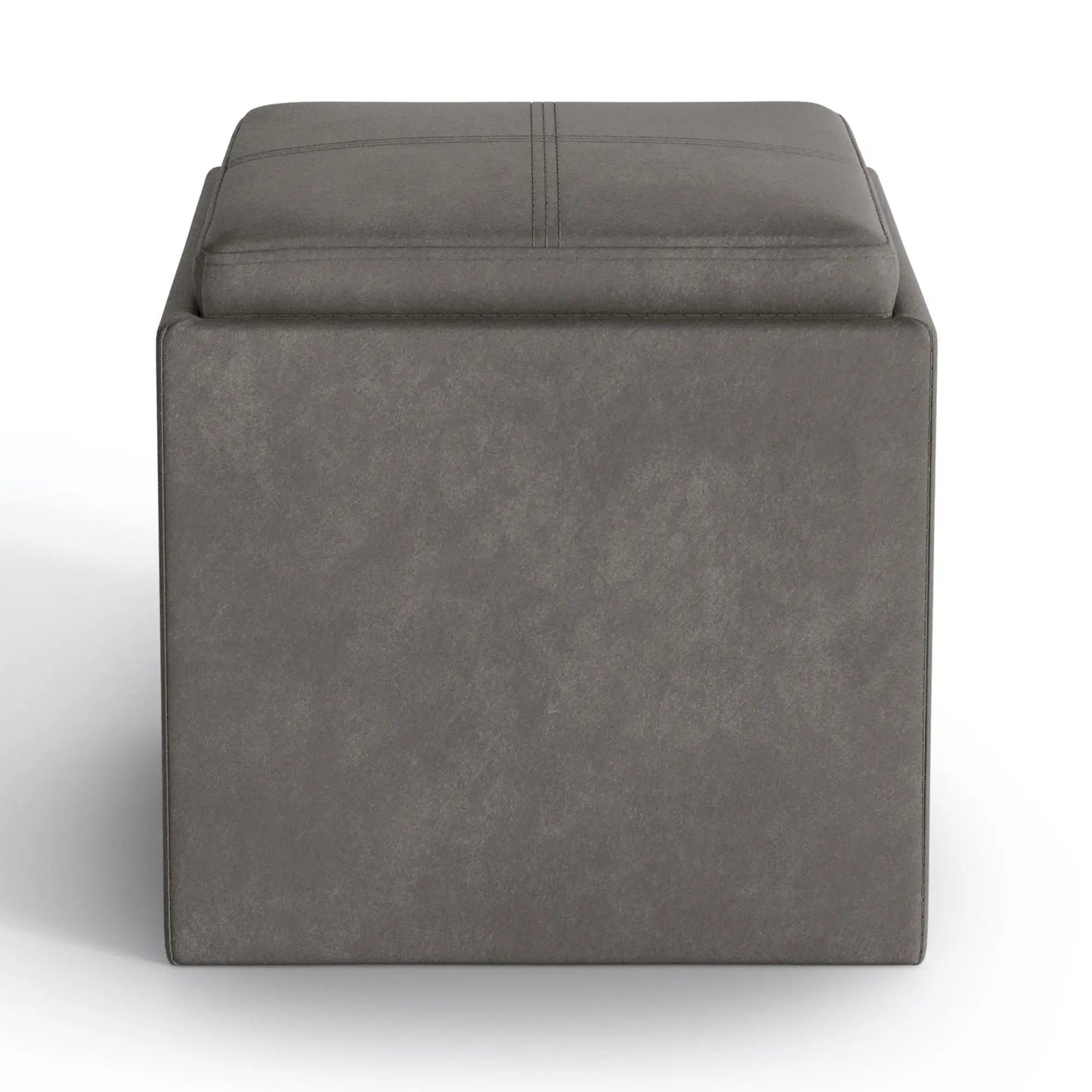 Rockwood Upholstered Cube Ottoman with Tray