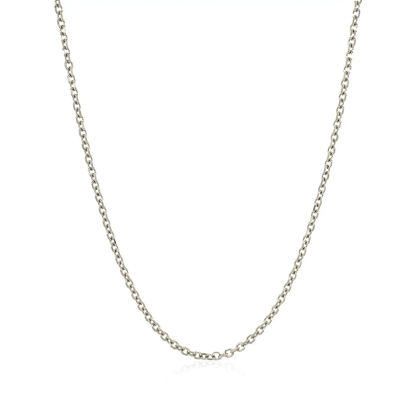 14k white gold diamond-cut cable link chain necklace 1.5mm by Bids.com on Tampa Home & Garden Store