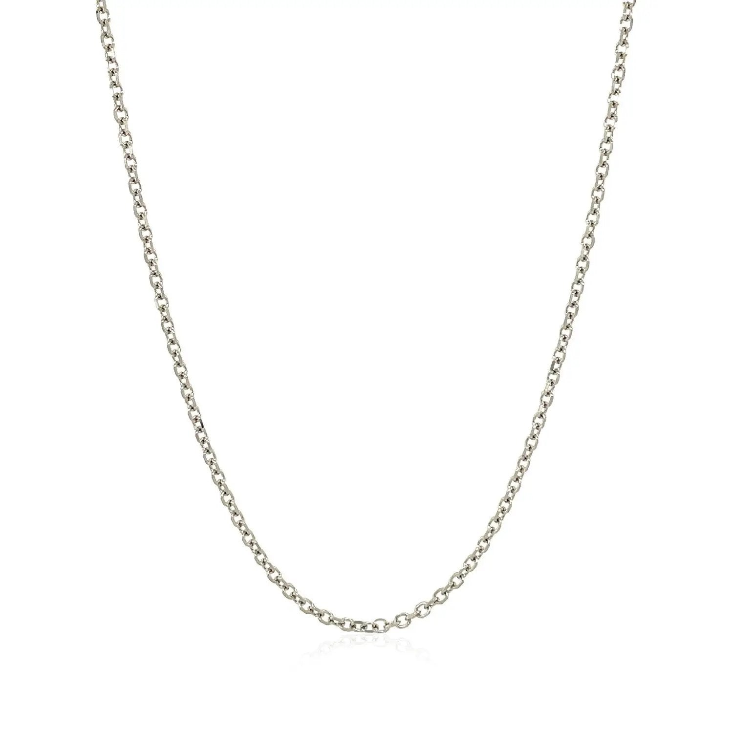 14k white gold diamond-cut cable link chain necklace 1.5mm by Bids.com on Tampa Home & Garden Store
