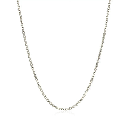 14k white gold diamond-cut cable link chain necklace 1.5mm by Bids.com on Tampa Home & Garden Store