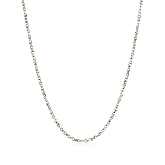 14k white gold diamond-cut cable link chain necklace 1.5mm by Bids.com on Tampa Home & Garden Store