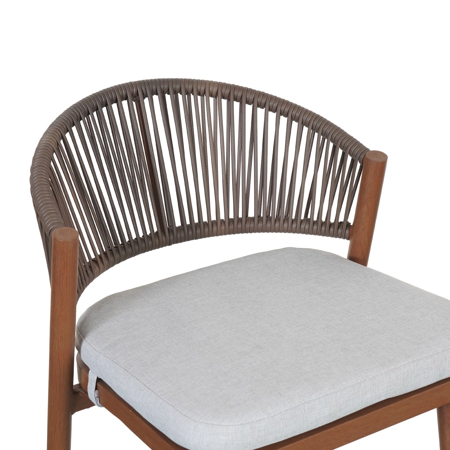 Outdoor Bar Stools With Scallop Cushion And Frame