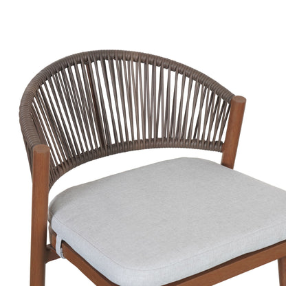 Outdoor Bar Stools With Scallop Cushion And Frame