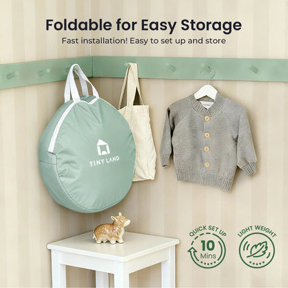 Tiny Land Compact Adventure 3-in-1 Play Tunnel mint green with carry bag by Tiny Land INC on Tampa Home & Garden Store