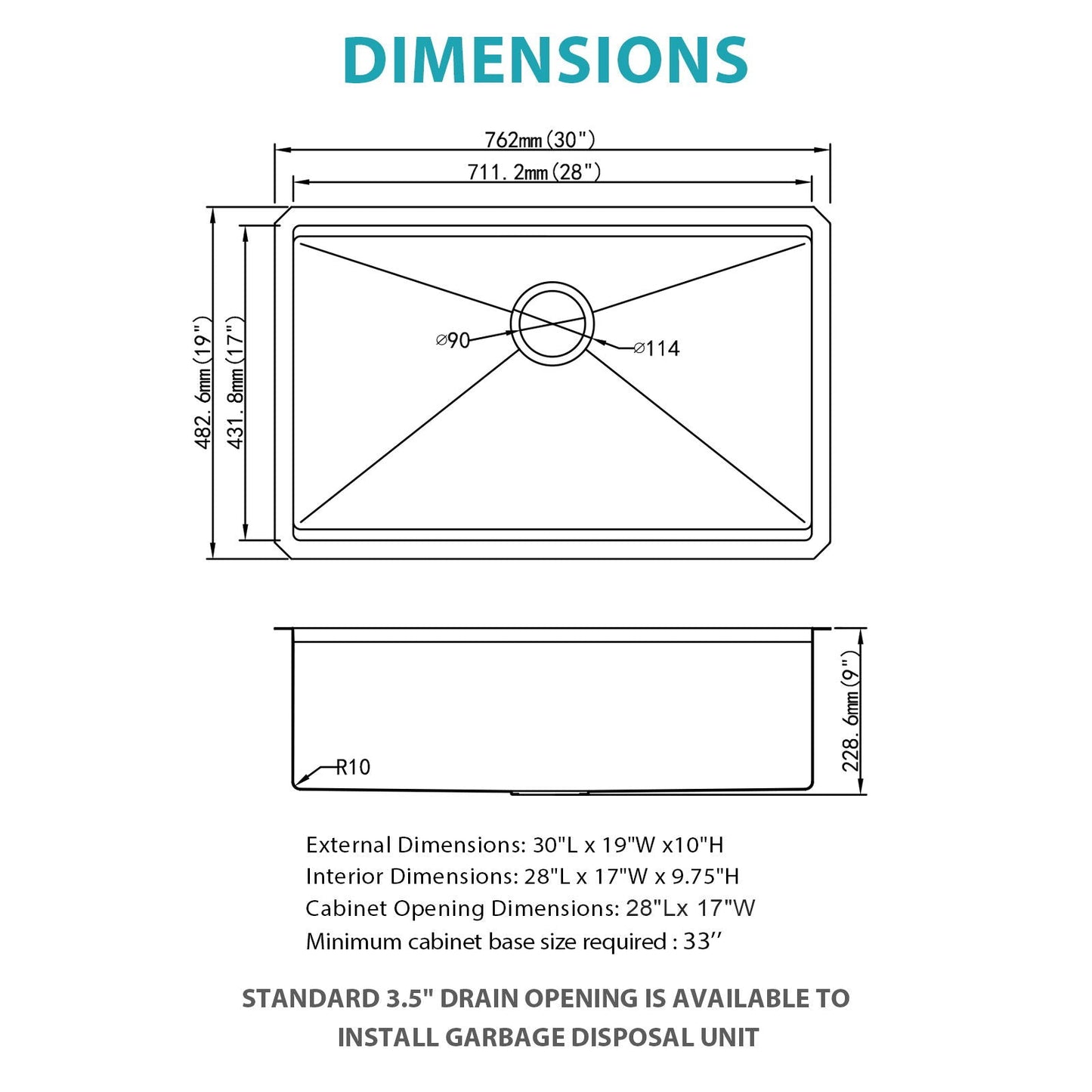 Stainless Steel Undermount Sink and Kitchen Prep