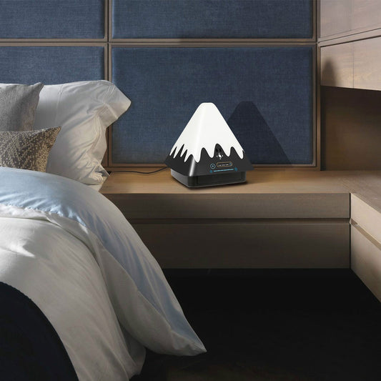 Touch Control Night Light Lamp GemGear, white mountain design with black base, 8-color on Tampa Home & Garden Store