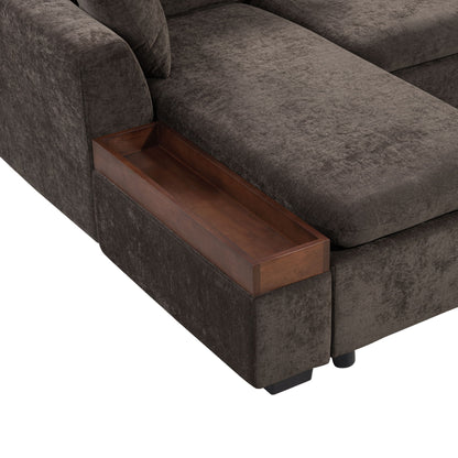Modern L Shaped Sofa With Storage And Upholstery