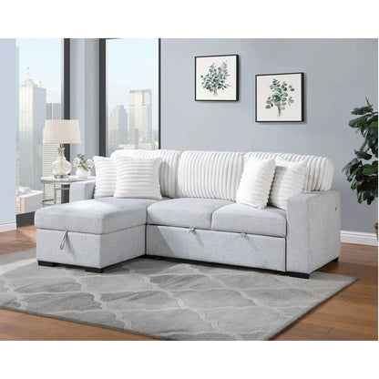 Ford Reversible Sofa Bed in Light Gray Upholstery