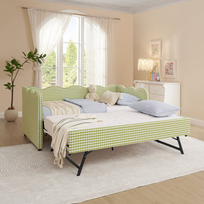 Gingham Daybed With Usb Port And The Wave Shape