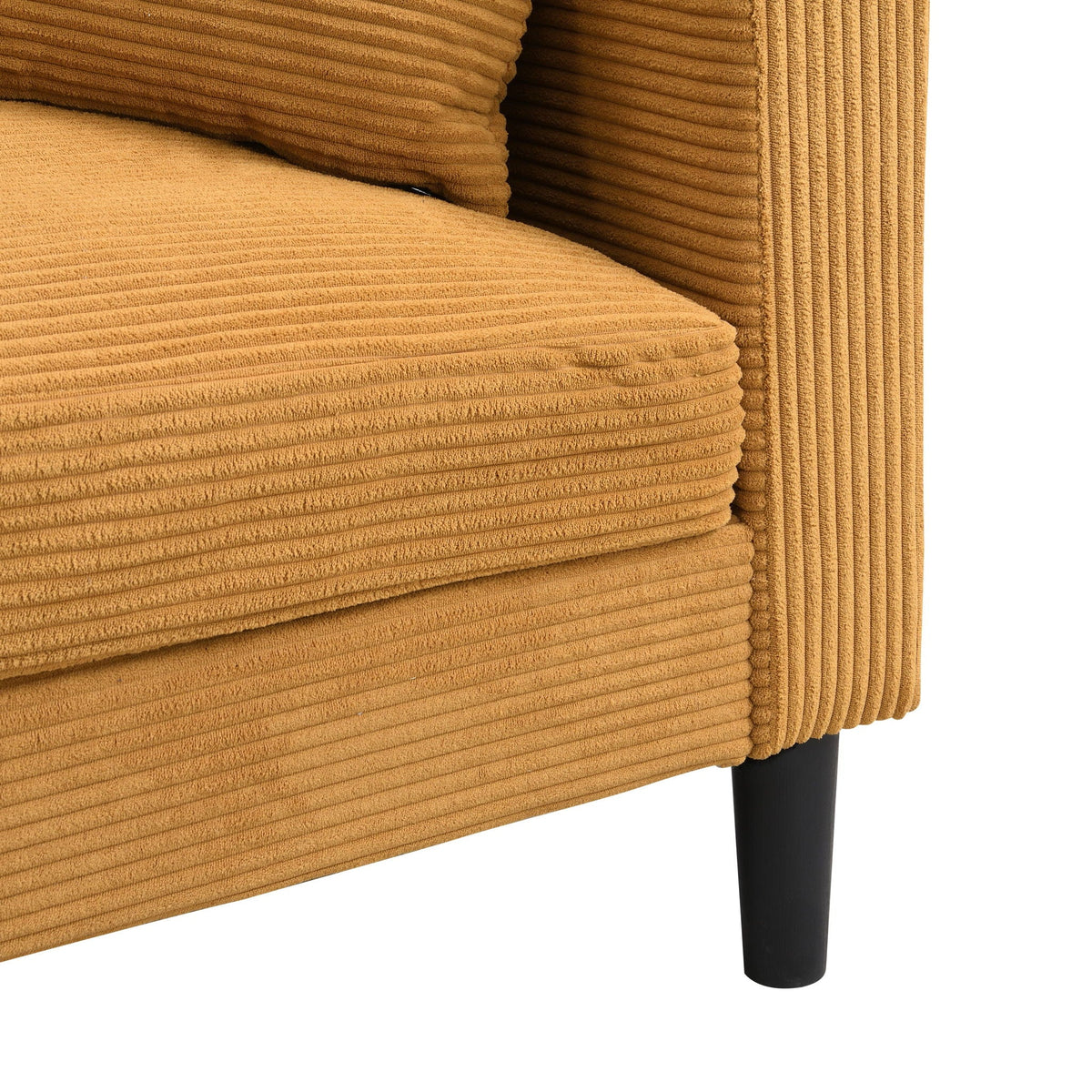 Modern Upholstered Three Seater Sofa and Pillows