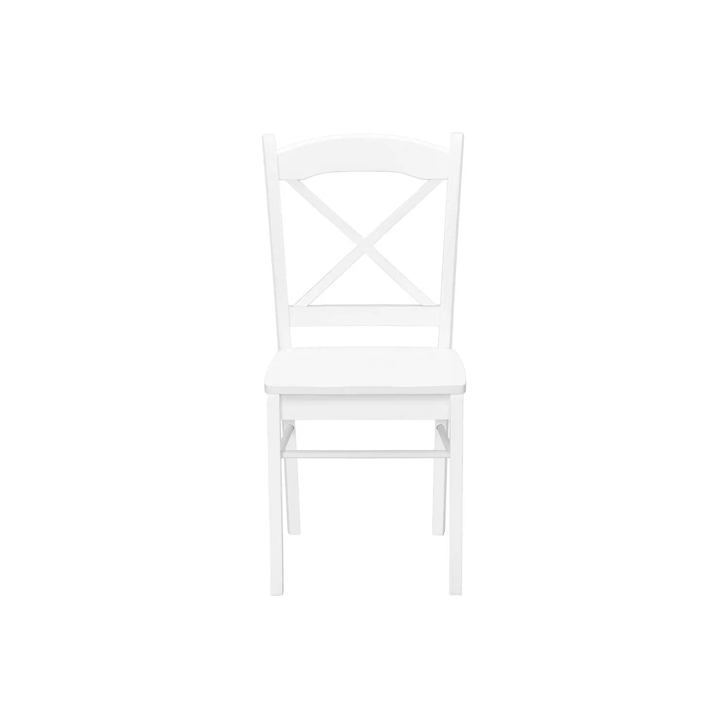 Dining chairs set of 2, white wood X-back, transitional style, Unique Piece Furniture on Tampa Home & Garden Store
