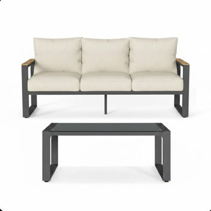 Modern Outdoor Sofa Set with the Coffee Table